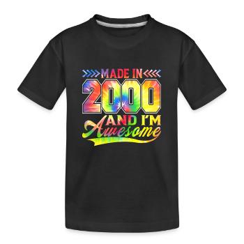 Fabriqué en 2000 et je suis un spectre de couleurs génial - T-shirt bio Premium Enfant - noir - Devant