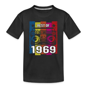Meilleur de 1969 Stéréo Radio Cassette Player - T-shirt bio Premium Enfant - noir - Devant