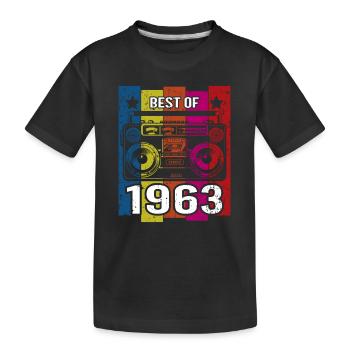 Meilleur de 1963 Stéréo Radio Cassette Player - T-shirt bio Premium Enfant - noir - Devant