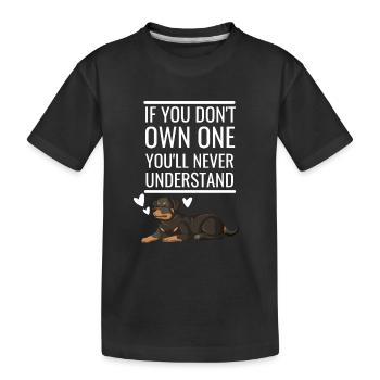 Rottie Dog Pet Funny Gift Rottweiler - T-shirt bio Premium Enfant - noir - Devant
