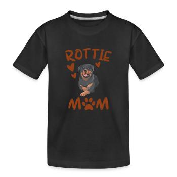 Cadeau de fête des mères Rottie Mama Dog Rottweiler - T-shirt bio Premium Enfant - noir - Devant