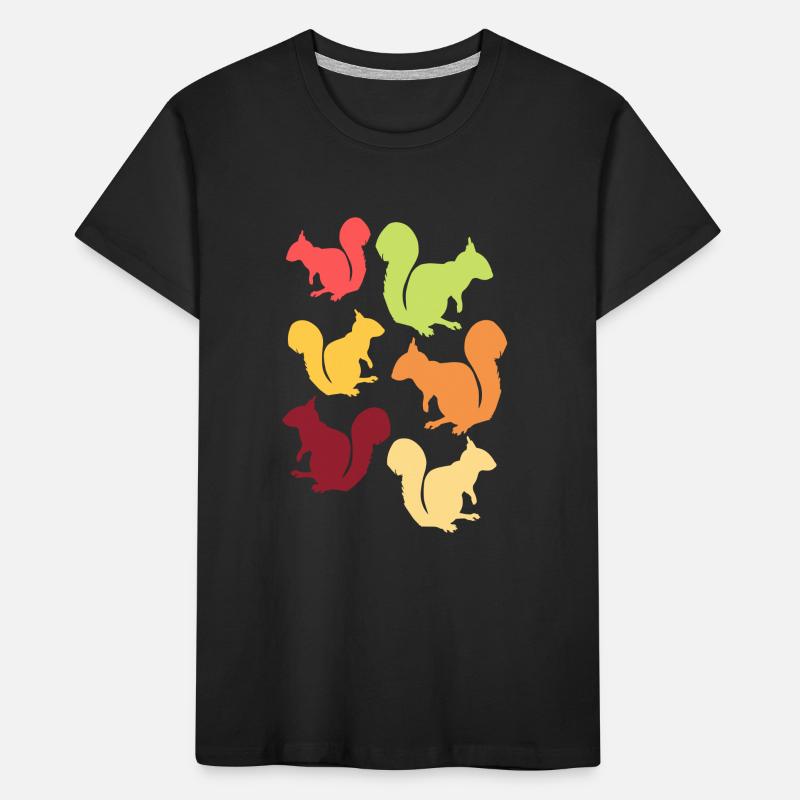 Retro Eichhörnchen Kinder Premium Bio T-Shirt