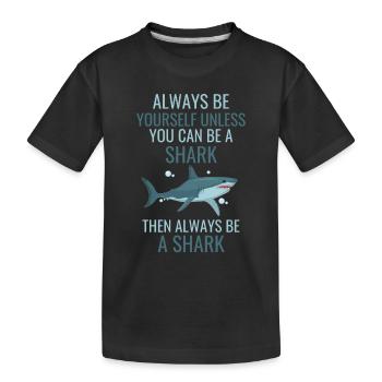 Ocean Animal Funny Cadeau Requin animal de mer - T-shirt bio Premium Enfant - noir - Devant