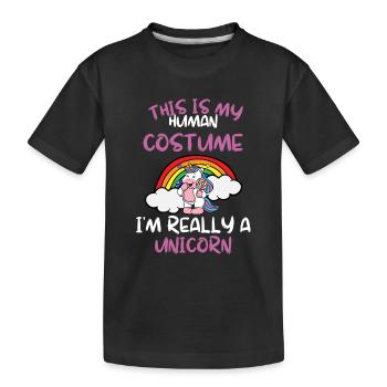 Licorne Costume Party Cadeau Fantaisie Licorne - T-shirt bio Premium Enfant - noir - Devant