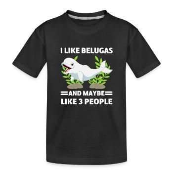 Beluga Whale Ocean Animal Funny Gift Beluga - T-shirt bio Premium Enfant - noir - Devant