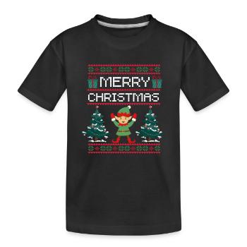 Noël Elfe Cadeau de Noël Joyeux Noël - T-shirt bio Premium Enfant - noir - Devant