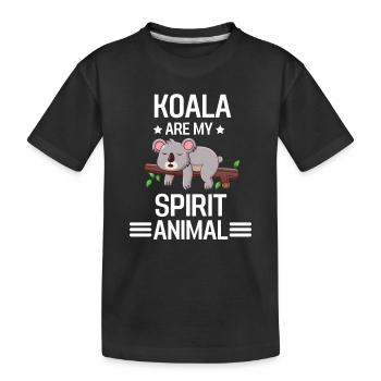 Zoo d’Australie Animal Gift Funny Koala - T-shirt bio Premium Enfant - noir - Devant