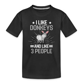 Cadeau drôle d’éleveur d’animaux de ferme - T-shirt bio Premium Enfant - noir - Devant