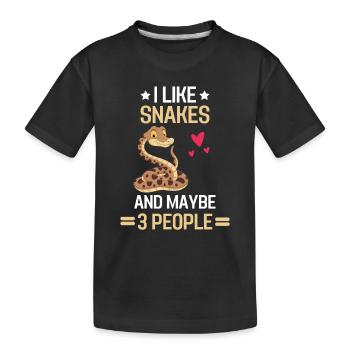 Reptiles Amoureux des animaux Prédateur Cadeau Serpent - T-shirt bio Premium Enfant - noir - Devant