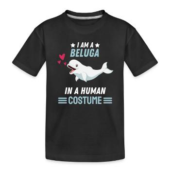 Beluga Costume Party Sea Animal Gift Beluga Whale - T-shirt bio Premium Enfant - noir - Devant