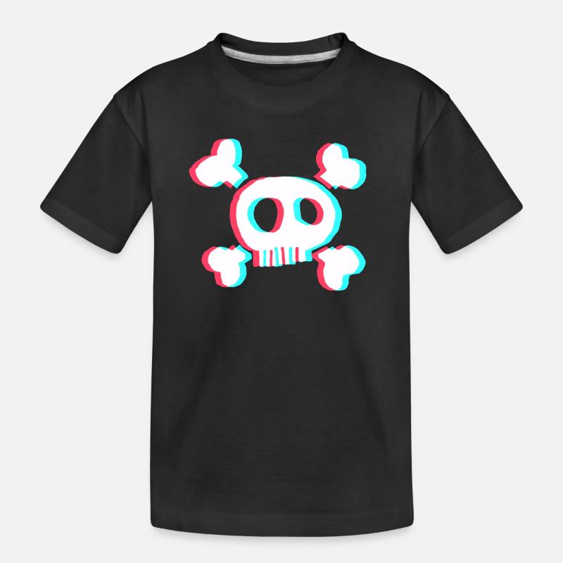Skull - Kids' Premium Organic T-Shirt - black