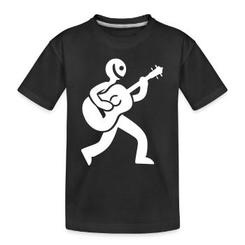 Gitarrist Symbol - Kinder Premium Bio T-Shirt - Schwarz - Vorne