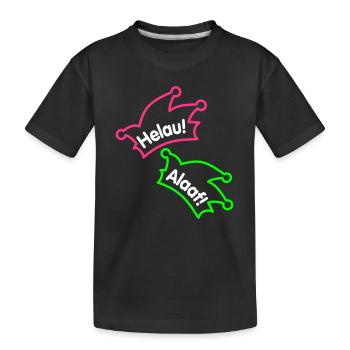 Narrenkappe / Helau / Alaaf - Kinder Premium Bio T-Shirt - Schwarz - Vorne