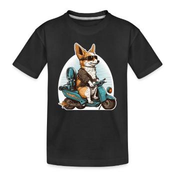 Walisischer Corgi Pembroke - Kinder Premium Bio T-Shirt - Schwarz - Vorne