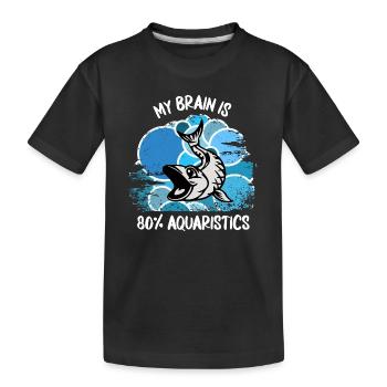Aquarium Aquarist Fish Ornamental Fish Aquaristics - Kids' Premium Organic T-Shirt - black - Front
