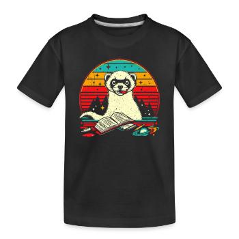 Lustiges Frettchen Geschenk - Kinder Premium Bio T-Shirt - Schwarz - Vorne
