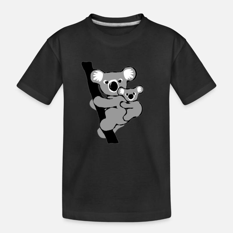 koala et son petit - T-shirt bio Premium Enfant - noir