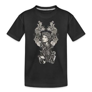 Jungfrau Sternzeichen - Kinder Premium Bio T-Shirt - Schwarz - Vorne