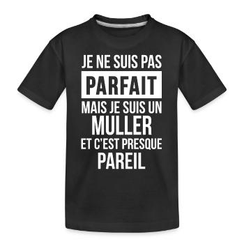 Nom de Famille - MULLER - T-shirt bio Premium Enfant - noir - Devant