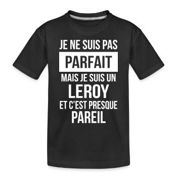 Nom de Famille - LEROY - T-shirt bio Premium Enfant - noir - Devant