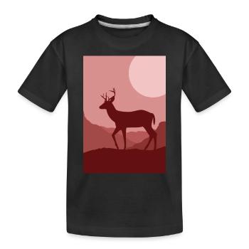 deerprint - T-shirt bio Premium Enfant - noir - Devant