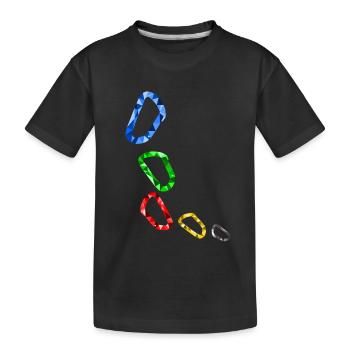 Karabiner - Kinder Premium Bio T-Shirt - Schwarz - Vorne