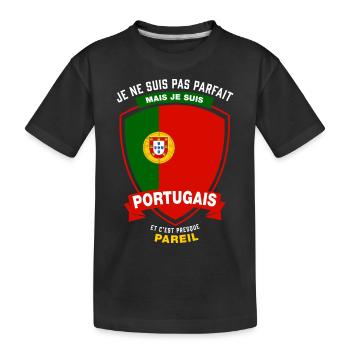 Portugais Parfait - T-shirt bio Premium Enfant - noir - Devant