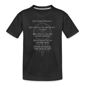Divination du Capteur de rêves prophète indien cri - T-shirt bio Premium Enfant - noir - Devant