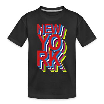 New York - T-shirt bio Premium Enfant - noir - Devant