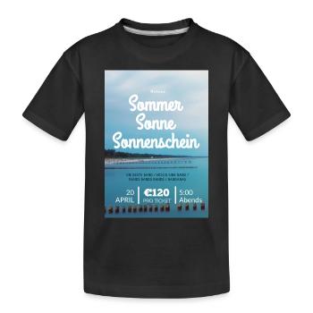 Sommerurlaub Deutschland - Kinder Premium Bio T-Shirt - Schwarz - Vorne
