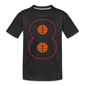 numéro 8 de basketball - T-shirt bio Premium Enfant - noir - Devant