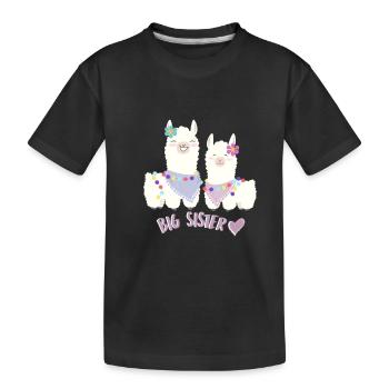 Schwester - Kinder Premium Bio T-Shirt - Schwarz - Vorne
