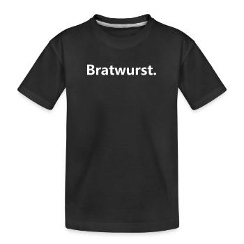 Bratwurst Design - Kinder Premium Bio T-Shirt - Schwarz - Vorne