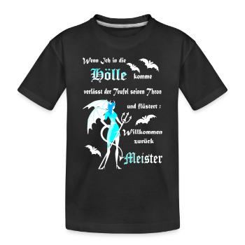 Hölle Teufel Satan Dämon gefallener Engel. - Kinder Premium Bio T-Shirt - Schwarz - Vorne