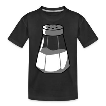 Conception de distributeur de sel - T-shirt bio Premium Enfant - noir - Devant