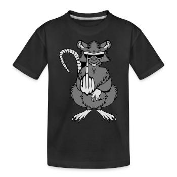 Doigts puants de rat Doigts frais de lunettes de s - T-shirt bio Premium Enfant - noir - Devant