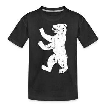 Berlin Bear Berlin Vintage Coat of Arms - Kids' Premium Organic T-Shirt - black - Front