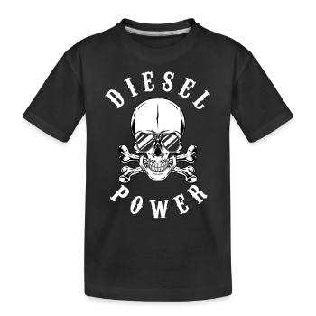 Conception de puissance diesel pour les conducteurs diesel - T-shirt bio Premium Enfant - noir - Devant