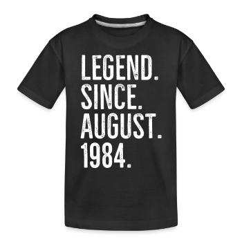 Legende seit August 1984 - Kinder Premium Bio T-Shirt - Schwarz - Vorne