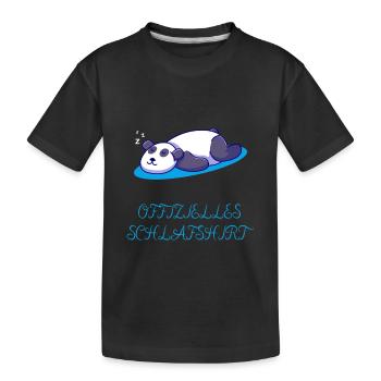OFFIZELLES SCHLAFSHIRT - Kinder Premium Bio T-Shirt - Schwarz - Vorne