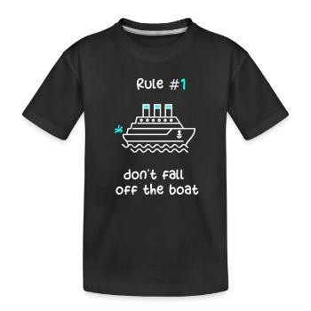 BATEAU DE CROISIÈRE - BATEAU DE CROISIÈRE VERT BLANC - T-shirt bio Premium Enfant - noir - Devant