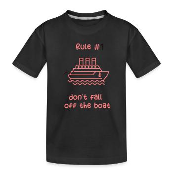 CRUISE SHIP - PINK CRUISE SHIP - Kids' Premium Organic T-Shirt - black - Front