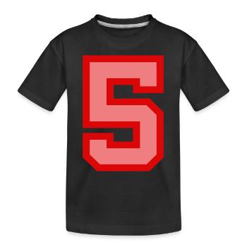 Cool Retro Retrostyle Numéro de maillot numéro de dos - T-shirt bio Premium Enfant - noir - Devant