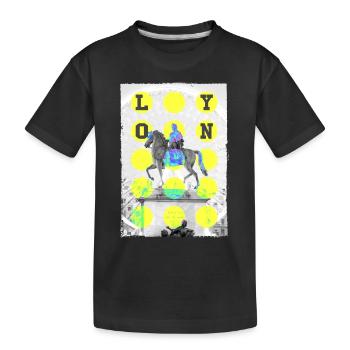 Lyon France Ville Skyline Accueil Amour - T-shirt bio Premium Enfant - noir - Devant