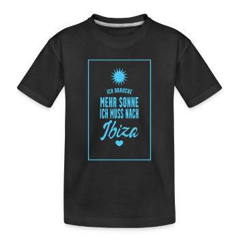 IBIZA lustiger Spruch - Kinder Premium Bio T-Shirt - Schwarz - Vorne