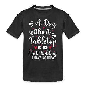 Joueur de dés de table Rpg - T-shirt bio Premium Enfant - noir - Devant