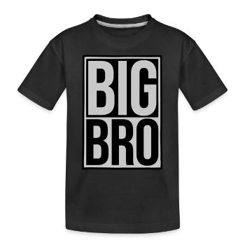 Schild Big Bro Logo - Kinder Premium Bio T-Shirt - Schwarz - Vorne