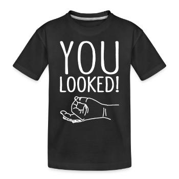 Vous avez regardé le cercle des doigts - T-shirt bio Premium Enfant - noir - Devant