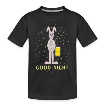 bonne nuit chemise de couchage bonne nuit - T-shirt bio Premium Enfant - noir - Devant