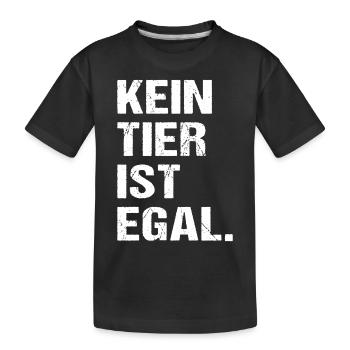 Kein Tier Ist Egal Tierschutz Tierliebhaber - Kinder Premium Bio T-Shirt - Schwarz - Vorne